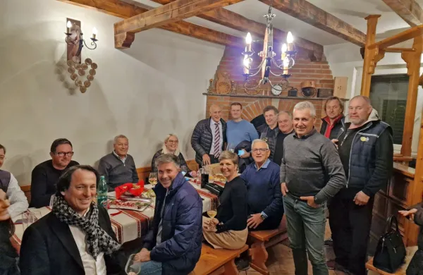 Slavnostno vzdušje v štabu Franca Mužiča
