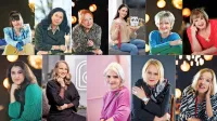 Za naslov Slovenka leta kandidira enajst izjemnih Slovenk: (zgoraj 
z leve) Matea Benedetti, Maja Čemažar, Katja Bašič, Gloria Kotnik, 
Dušanka Zabukovec, (spodaj z leve) Živa Ploh Peršuh, Urška Sršen, 
Suzana Anžur, Tatjana Pirc in Milena Zupančič    