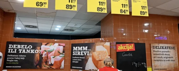 Hrvaška svoje državljane na uvedbo evra pripravlja z obveznim 
dvojnim označevanjem cen. 