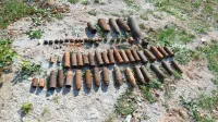 Pri detekciji požarišča na Krasu so odkrili predvsem topovske 
granate in ročne bombe iz časa prve svetovne vojne.