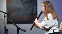 Ana Birsa Krušec je doslej edina učenka Glasbene šole Koper, ki se 
je odločila nadaljevati šolanje na starem baročnem instrumentu. 