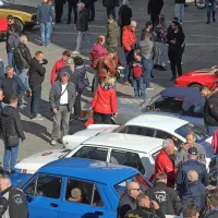 (FOTO) Na trg so prihrumeli starostniki v odlični formi