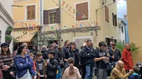 Ljubljansko ulico so napolnili številni nekdanji redni obiskovalci 
Shoto kluba in njihov podmladek.