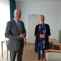 Sanda M. Gavranovič in Robert Smrdelj sta včeraj izrazila zadovoljstvo, da je naložba zaključena, a tudi skrb zaradi kadrovskih 
težav. 