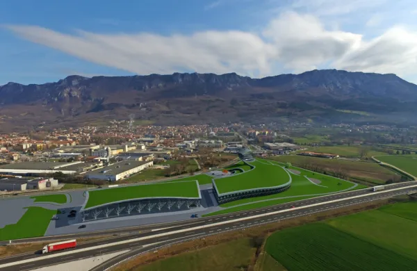 Ena od podob načrtovane ga Expa Vipavska dolina, ki so jih za 
predstavitve na investicijskih sejmih izdelali v ajdovskem arhitekturnem biroju Štrancar Matej.



