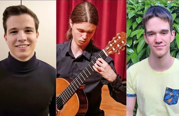 Trije mladi primorski matematični umi (z leve) Diego Bonaca, 
Matija Skrt in Matija Batič so se odlično izkazali na državnem 
tekmovanju iz matematike