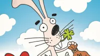 Izvirna  ilustracija za podobo uprizoritve Zajec Zvitorepec, ki jo je 
ustvaril scenograf predstave, slikar Vasko Vidmar.