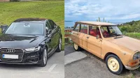 Službeno vozilo A6 3.0 TDI, letnik 2015, ki ga tudi v zasebne 
namene uporablja Andrej Korenika (levo). Gregor Strmčnik se na 
službene poti odpravi s svojim osebnim avtomobilom, citroenom 
C4 picasso, v amija 8 (desno)  pa se usede, ko se odpravi po 
ankaranski občini.