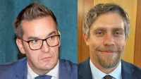 Med županom Samom Turelom (levo) in Gorazdom Božičem (GO! 
2025) je napeto 