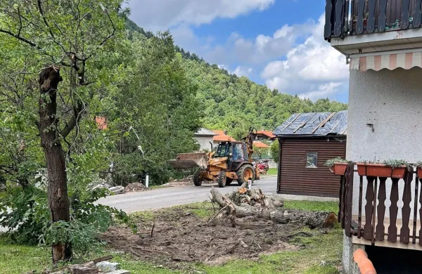 Še ves konec tedna  so v Čepovanu odpravljali posledice neurja. 