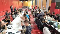 Metalci so svoje zatočišče našli v velenjski Rdeči dvorani. 