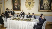Slavnostne večerje v gradu Spessa v Koprivnem se je med 
uglednimi gosti udeležila tudi predsednica države  Nataša Pirc 
Musar. 
