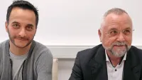 Strokovni vodja in  direktor ZDI  Miloš Simov in mag. Tomaž Glažar  
z dobrimi in slabimi novicami za občane Idrije in Cerknega.