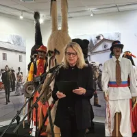   Direktorica Slovenskega etnografskega muzeja Natalija Polenec je 
pohvalila večletno uspešno sodelovanje med muzejem in pustno 
skupino Vrbiške šjme.