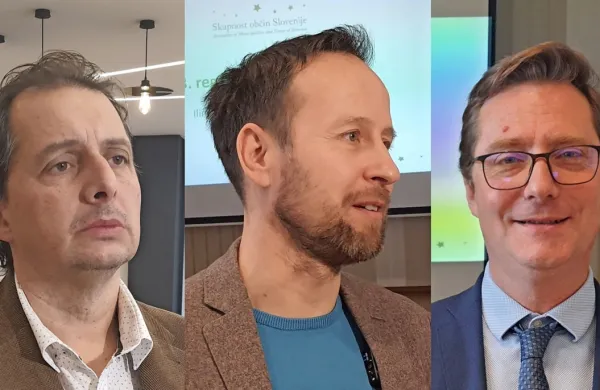 Z leve: Andrej Sila, Gregor Kovačič in Vladimir Prebilič 