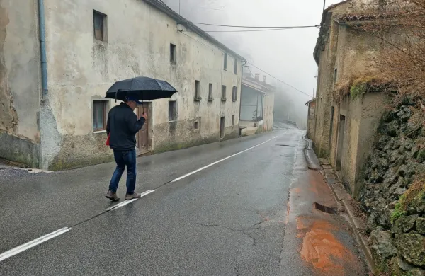 Na nevarnem odseku se je zgodila prometna nesreča le dan pred 
našim obiskom.