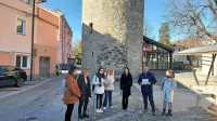 Partnerji projekta RIMROM so se pod vodstvom kustosinje arheologinje Goriškega muzeja Ane Kruh 
sprehodili med  ostalinami antične Kastre. 
