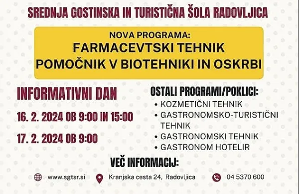 Zakaj se odločiti za izobraževanje na Srednji gostinski in turistični šoli Radovljica?