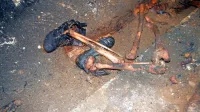 Na takšne prizore so naleteli preiskovalci, ko so marca 2009 
vstopili v rov svete Barbare v Hudi Jami. 