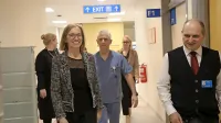 Ministrica za zdravje Valentina Prevolnik Rupel se je s strokovnim 
direktorjem SBI Tomažem Gantarjem in poslovnim direktorjem 
SBI Radivojem Nardinom pogovarjala o poteku stavke in izzivih, ki 
bolnišnico čakajo v prihodnosti. 