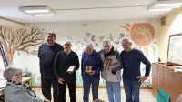 Ob 50 obletnici nagrajeni pobudniki Trnovskega maratona - 
Lucijan Pelicon, Janez Pavčič in Tone Fornezzi - Tof, obujali 
spomine, kot bi smučarski teki potekali včeraj. 