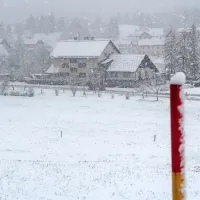 Tako gosto sneženje, kot je idrijske planote prebujalo v soboto, je 
“čudež” samo v vse bolj trdovratnih zelenih zimah. 