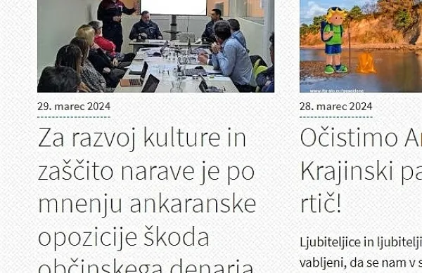 Spletna stran občine in ena od vsebin, ki motijo opozicijo. Pisali so 
tudi ministrstvu za javno upravo, saj menijo, da gre za neprimerno 
uporabo uradnih občinskih sredstev za politične namene.