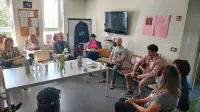 Sodelavci zavetišča za brezdomce so predstavnikom občin predstavili delo v novih prostorih. 