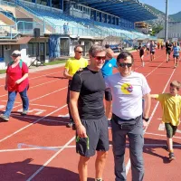 Prišel je tudi slepi parašportnik in pedagog Alen Kobilica (levo), ki 
je prav tako Igor Miljavec  (desno) izjemno aktiven na področju 
dobrodelnosti. 