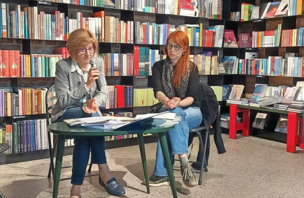 Projekt sta predstavili dr. Alessandra Martina iz ustanove ERPAC (levo)in dr. Petra Kolenc, višja strokovna sodelavka na ZRC SAZU, Inštitutu Milka 
Kosa.  