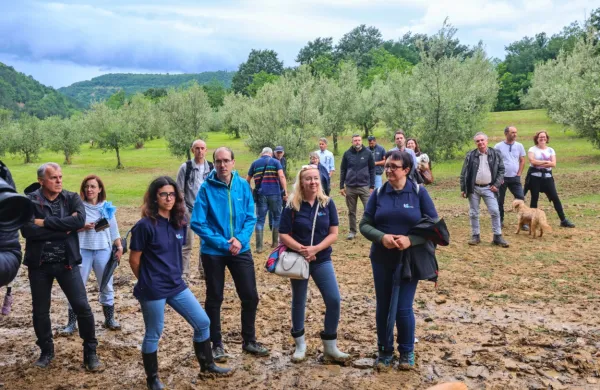 Gostje so na otvoritev oljčnika nad Rokavo, do katerega ni ceste,  
prišli iz vse Slovenije. 