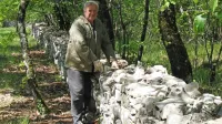 Jamar Ludvik Husu obnovil suhi zid pri Vilenici