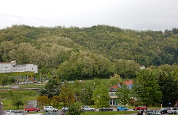 Zemljišča na Ladi ob Biotehniški šoli (pod hribom levo) je briška družba kupila konec leta 2020, a še čakajo na prostorske akte, da bi lahko gradili. 
V kratkem naj bi jih razgrnili, pravi župan. 