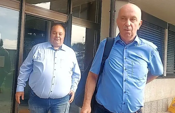 Jakob Marušič (levo) in odvetnik Gorazd Fišer