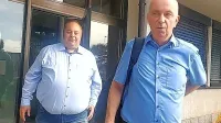 Jakob Marušič (levo)  in  odvetnik  Gorazd  Fišer  