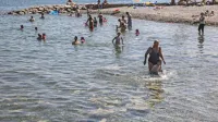 Še minuli vikend so bile na morju vidne večje zaplate sluzi (na 
fotografiji), te dni pa jih ni več. A je sluz vseeno še  prisotna v našem 
morju ter se nalaga na morsko dno.