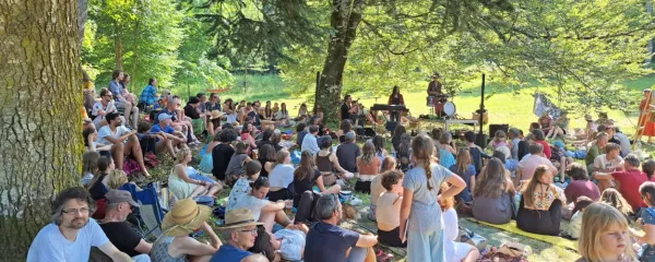 Na različnih lokacijah v okolici gradu Snežnik je letos nastopilo  
“samo” 30 glasbenih skupin v večinoma akustični izvedbi.