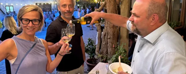 Sebastjan Štemberger (desno), gostitelj v Turkovi domačiji v Šepuljah
