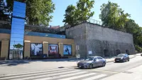 S ploščadi nad dvigalom je mladenič proti materi in hčeri vrgel kot 
jajce velik kamen. 