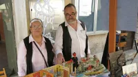 Janez Janežič z ženo Marijo sta bila nepogrešljiva tako na sejmu 
kakor na več koncih s svojimi številnimi tematskimi razstavami.