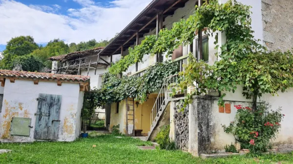 Domačije še ohranjajo značilno  stavbno dediščino. 