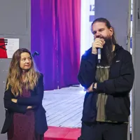 Nova kuratorica festivala Izis Irena Borić in Borut Jerman, “motor” 
festivala 