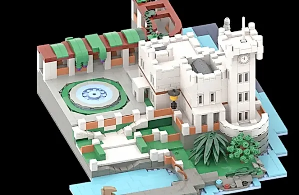 Miramarski grad bi lahko sestavljali iz lego kock