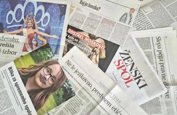 

Če mediji ne delujejo v skladu z načeli pluralnosti, raznolikosti, 
enakosti in pravičnosti spolov, prispevajo k marginalizacijam in 
diskriminacijam zaradi spola.