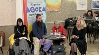 Uvod v večer so podali (z leve): Martina Gamboz, Borut Jerman in Neva Zajc.