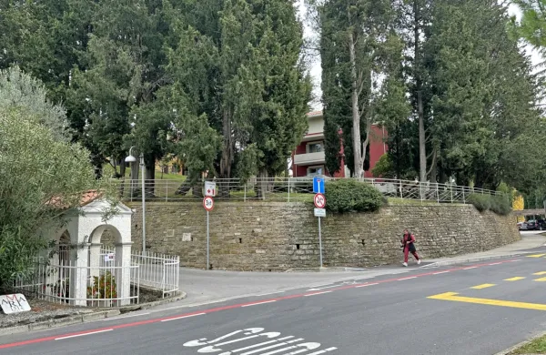    Parcelo obkrožata zid in ograja.  