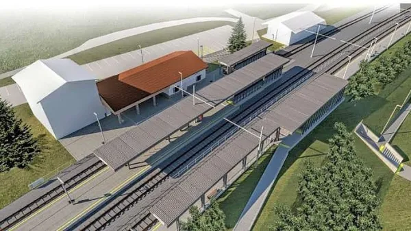 Vizulizacija nadgradnje železniske postaje Preserje