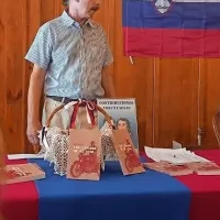 Rok Fink na eni od društvenih prireditev. 