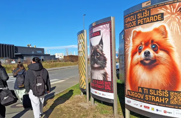 Te dni na stisko živali ob pokanju opozarja tudi že 12. Tam-tamova 
plakatna akcija Petarde? Ne, hvala. 