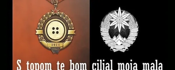Uradna grafična podoba sodelovanja med skupinama Laibach in 
Bijelo dugme